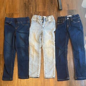 Bundle Jordache Kids Denim Jeans Trio - Dark Blue and Light Gray